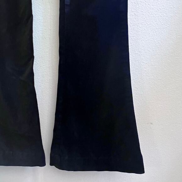 7 For All Mankind Black Velvet Flared Jean Women's Size 24 Boho Festival Denim - Picture 3 of 7